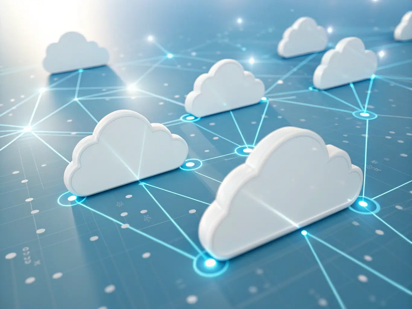 A stylized graphic representing the scalability of the Orbipay Payments Hub, showing interconnected nodes expanding seamlessly in a cloud environment, symbolizing its ability to handle increasing transaction volumes.